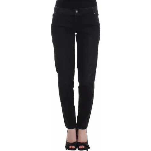 Schwarze Skinny Leg Jeans Slim Fit , Damen, Größe: W26 - Ermanno Scervino - Modalova