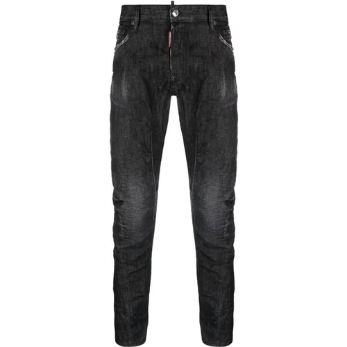 Slim Fit Biker Jeans , male, Sizes: L, M - Dsquared2 - Modalova