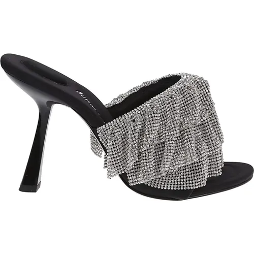 Nala 105 Crystal Ruffle Sandals , female, Sizes: 4 UK, 5 UK - alexander wang - Modalova