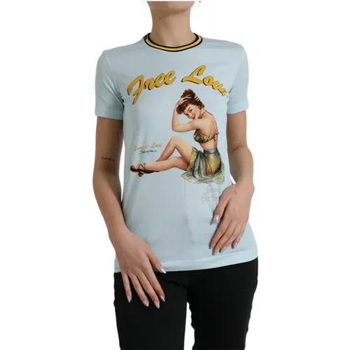 T-Shirts , Damen, Größe: 3XS - Dolce & Gabbana - Modalova