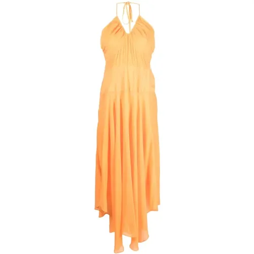 Crinkle rayon dress , female, Sizes: L, XL - DKNY - Modalova