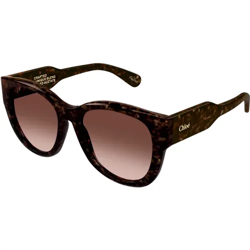 Burgundy Shaded Sunglasses - Chloé - Modalova