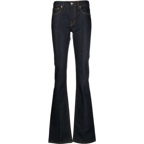 Midnight Pintuck Flared Denim Jeans , female, Sizes: W29, W26 - Filippa K - Modalova