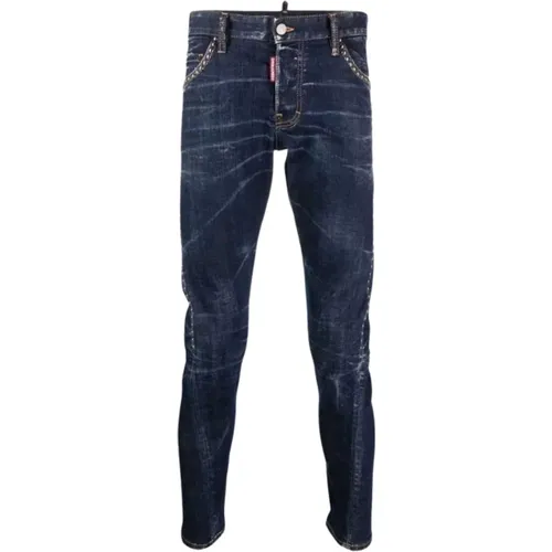 Slim-fit Denim Jeans with Stud Embellishments , male, Sizes: XL - Dsquared2 - Modalova