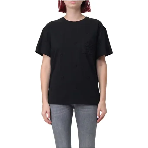 T-Shirt mit Stickereien und Applikationen - Twinset - Modalova