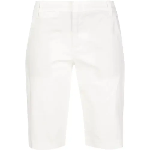 Casual Weiße Baumwoll Elasthan Shorts , Damen, Größe: S - Vince - Modalova