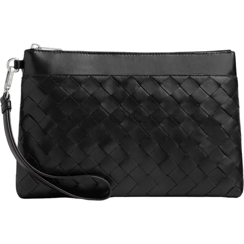 Leather Clutch with Card Slots , male, Sizes: ONE SIZE - Bottega Veneta - Modalova