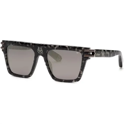 Stylische Sonnenbrille mit einzigartigem Design,Stylische Sonnenbrille SPP108V,Schwarze Sonnenbrille mit Original-Etui - Philipp Plein - Modalova