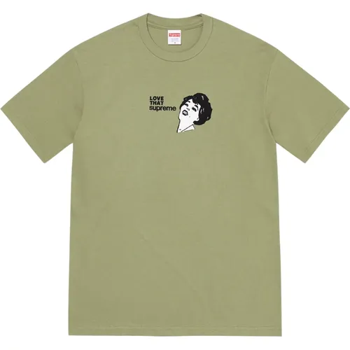 Classic Love Tee Light Olive , male, Sizes: XL, M, L - Supreme - Modalova