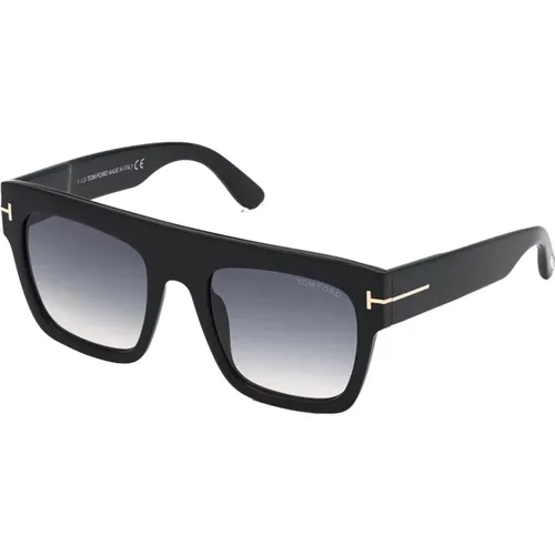 Shiny Black/Grey Shaded Sunglasses Renee , female, Sizes: 52 MM - Tom Ford - Modalova