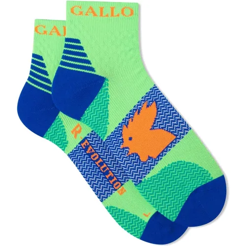Neon Green Chevron Socks Gallo - Gallo - Modalova