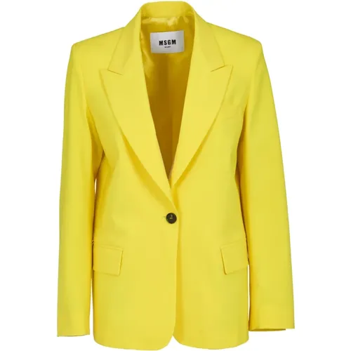 Gelbe Jacken für Herren , Damen, Größe: XS - Msgm - Modalova