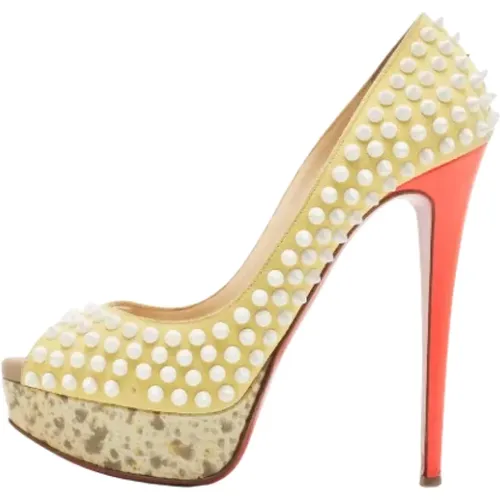 Pre-owned Wildleder heels , Damen, Größe: 37 1/2 EU - Christian Louboutin Pre-owned - Modalova
