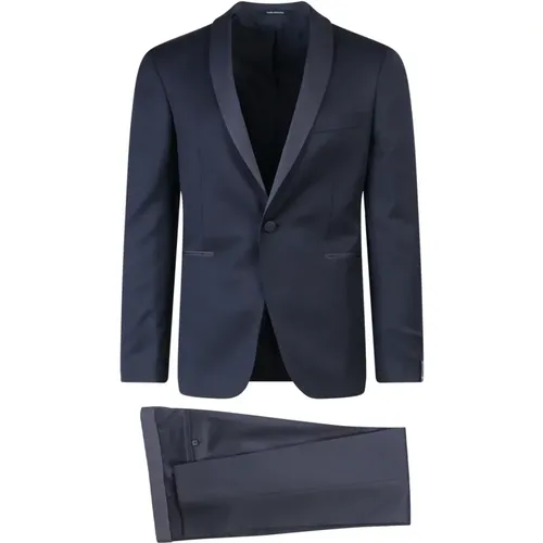 Blauer Einreiher Anzug Ss23 , Herren, Größe: L - Tagliatore - Modalova