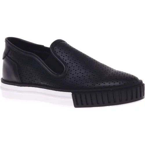 Loafer in perforated nappa leather , Damen, Größe: 39 EU - Baldinini - Modalova