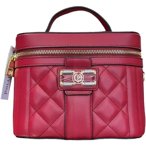Rote Handtasche mit abnehmbarem Kettenriemen , Damen, Größe: ONE Size - Pollini - Modalova