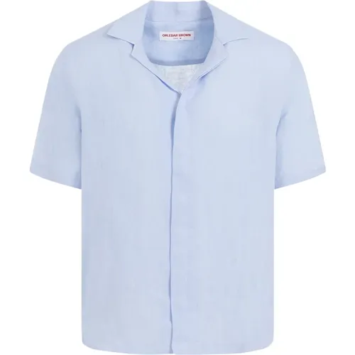 Linen Shirt Ss24 , male, Sizes: M - Orlebar Brown - Modalova