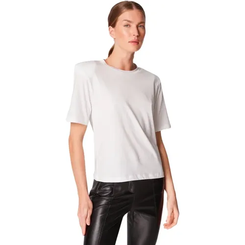 Stylish Cotton T-shirt with Contrast Logo , female, Sizes: L, S, M, XS - PATRIZIA PEPE - Modalova