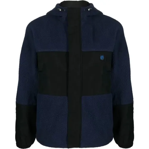 Ink Color Block Blouson mit College Patch , Herren, Größe: S - Maison Kitsuné - Modalova