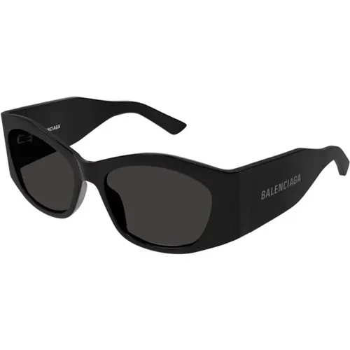 Schwarze Graue Sonnenbrille Bb0329S 001 - Balenciaga - Modalova