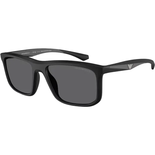 Polarized Matte Sunglasses Ea4234U , unisex, Sizes: 57 MM - Emporio Armani - Modalova