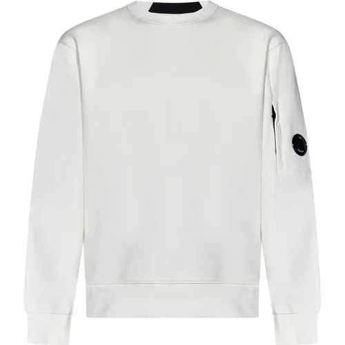 Weißer Pullover mit Logodetail - C.P. Company - Modalova