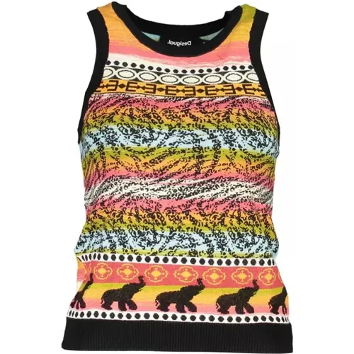 Chic Tank Top with Wide Shoulders , female, Sizes: M, L, XL - Desigual - Modalova