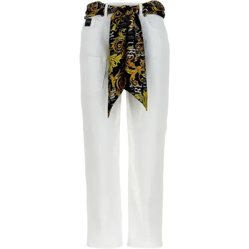Weiße Hose , Damen, Größe: W30 - Versace Jeans Couture - Modalova
