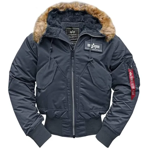 P Hooded Jacket , male, Sizes: L, M - alpha industries - Modalova