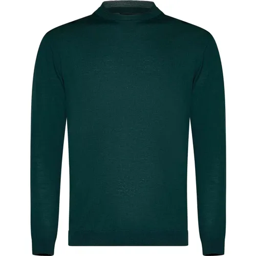 Merino Wool Crew Neck Sweater , male, Sizes: XL, M, 2XL, L, 3XL - Low Brand - Modalova