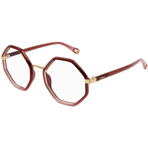 Rote Stylische Brille für Trendigen Look - Chloé - Modalova