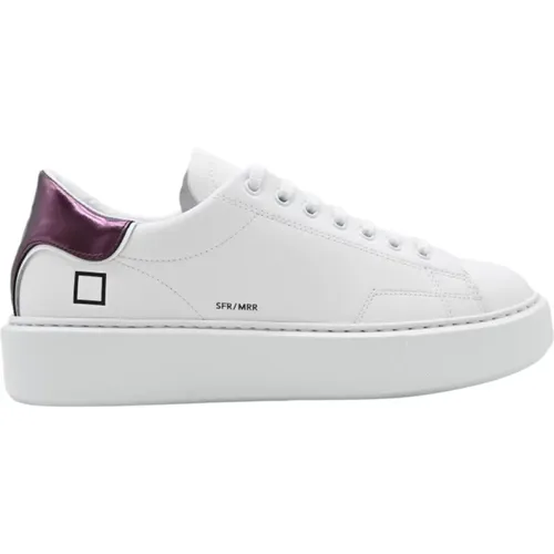 White Purple Mirror Sneakers , female, Sizes: 5 UK, 4 UK, 6 UK, 7 UK - D.a.t.e. - Modalova