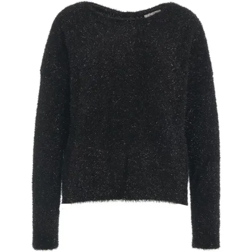 Lamé Emerentienne Pullover mit Strass , Damen, Größe: S - Semicouture - Modalova