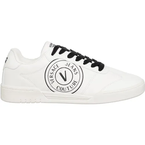 Plain Lace-Up Brooklyn Sneakers , male, Sizes: 6 UK, 8 UK, 9 UK - Versace Jeans Couture - Modalova