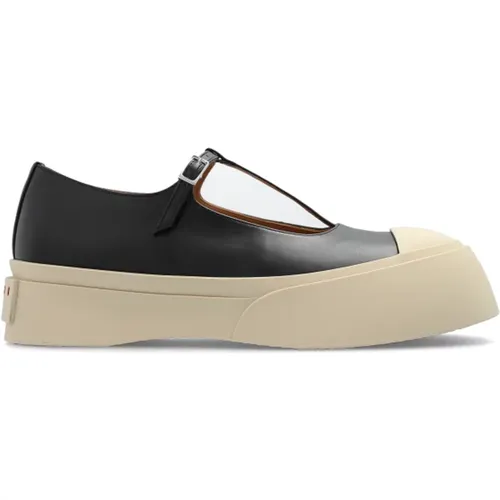 Leather mary jane shoes , female, Sizes: 5 UK, 6 UK, 7 UK, 4 UK, 2 UK, 3 UK - Marni - Modalova