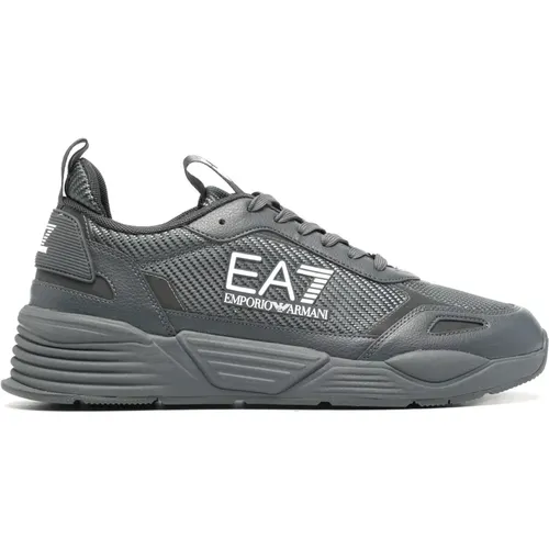 Casual Graue Sneaker mit Gummisohle , Herren, Größe: 41 1/2 EU - Emporio Armani EA7 - Modalova