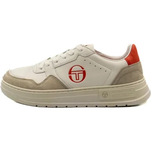 Classic Court MP & Red Sneakers , male, Sizes: 8 UK, 10 UK, 12 UK, 11 UK, 6 UK, 7 UK, 9 UK - Sergio Tacchini - Modalova