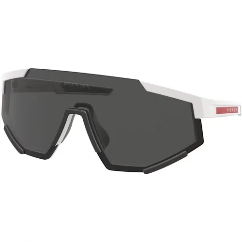 Rubber /Dark Grey Sunglasses , male, Sizes: 39 MM - Prada - Modalova