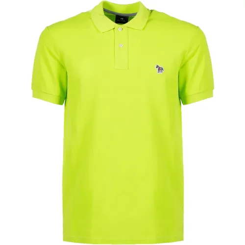 Zebra Lime Polo Shirt , Herren, Größe: M - PS By Paul Smith - Modalova