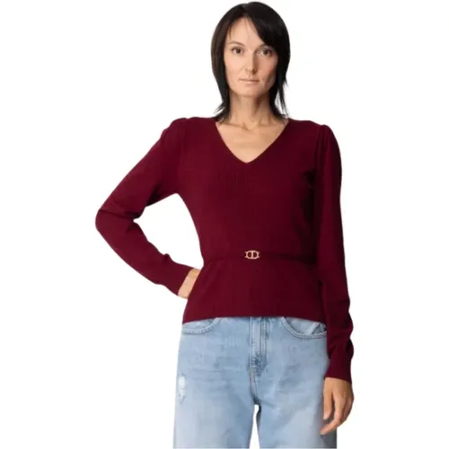 Klassischer Stricktop , Damen, Größe: XS - Twinset - Modalova