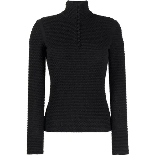 Schwarzer Mock-Neck Pullover - Salvatore Ferragamo - Modalova