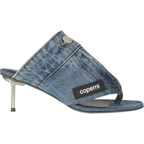 Denim Open Thong Sandal , female, Sizes: 4 UK, 8 UK - Coperni - Modalova
