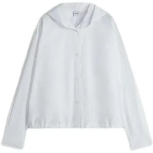 Weißes Baumwollpopelinehemd mit Kapuze , Damen, Größe: XS - Aspesi - Modalova