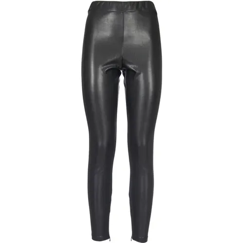 Leather Effect Slim Fit Trousers , female, Sizes: 2XS, S - Michael Kors - Modalova