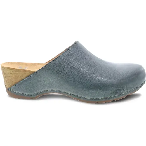 Denim Leather Wedge Sandals Beige Contrast , female, Sizes: 4 UK, 5 UK, 7 UK, 8 UK - Dansko - Modalova