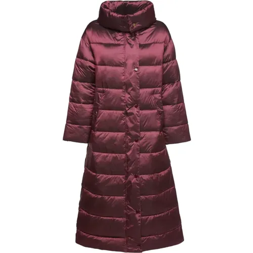 Oversized Padded Long Jacket in Burgundy , female, Sizes: 2XS, S - OOF Wear - Modalova