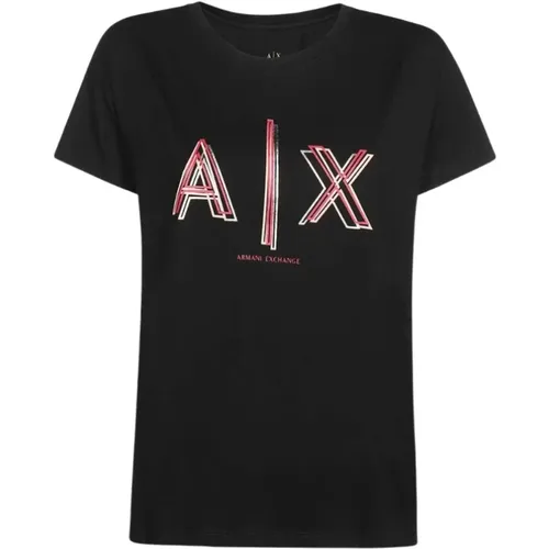 Elegant Men`s T-Shirt , female, Sizes: S - Armani Exchange - Modalova