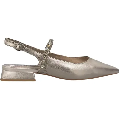 Flacher Slingback-Schuh mit Kristallen , Damen, Größe: 39 EU - Alma en Pena - Modalova