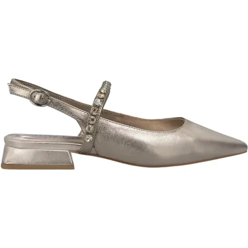 Flacher Slingback-Schuh mit Kristallen - Alma en Pena - Modalova