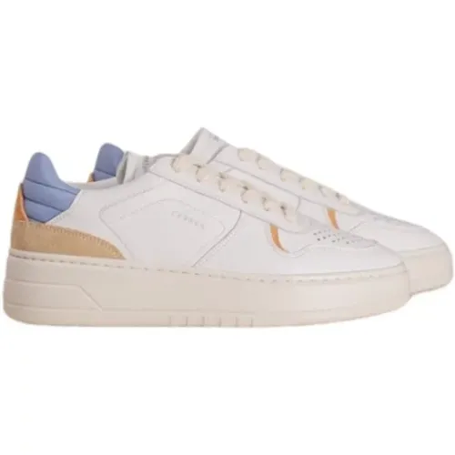 White/Light Blue Leather Mix Sneaker , female, Sizes: 8 UK, 5 UK - Copenhagen Studios - Modalova